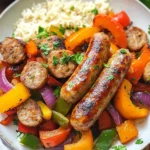 10 Minute Air Fryer Chicken Sausage and Veggies