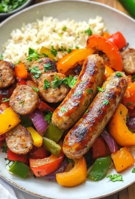 10 Minute Air Fryer Chicken Sausage and Veggies