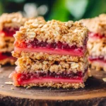 Amish Oatmeal Rhubarb Bars (with crumb topping)