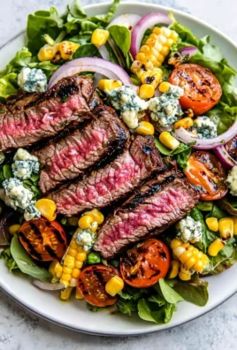Balsamic Steak Gorgonzola Salad with Grilled Corn