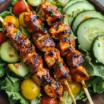 BBQ Chicken Skewer Salad