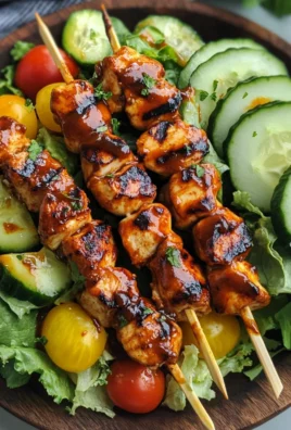 BBQ Chicken Skewer Salad