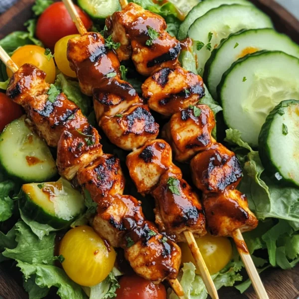 BBQ Chicken Skewer Salad