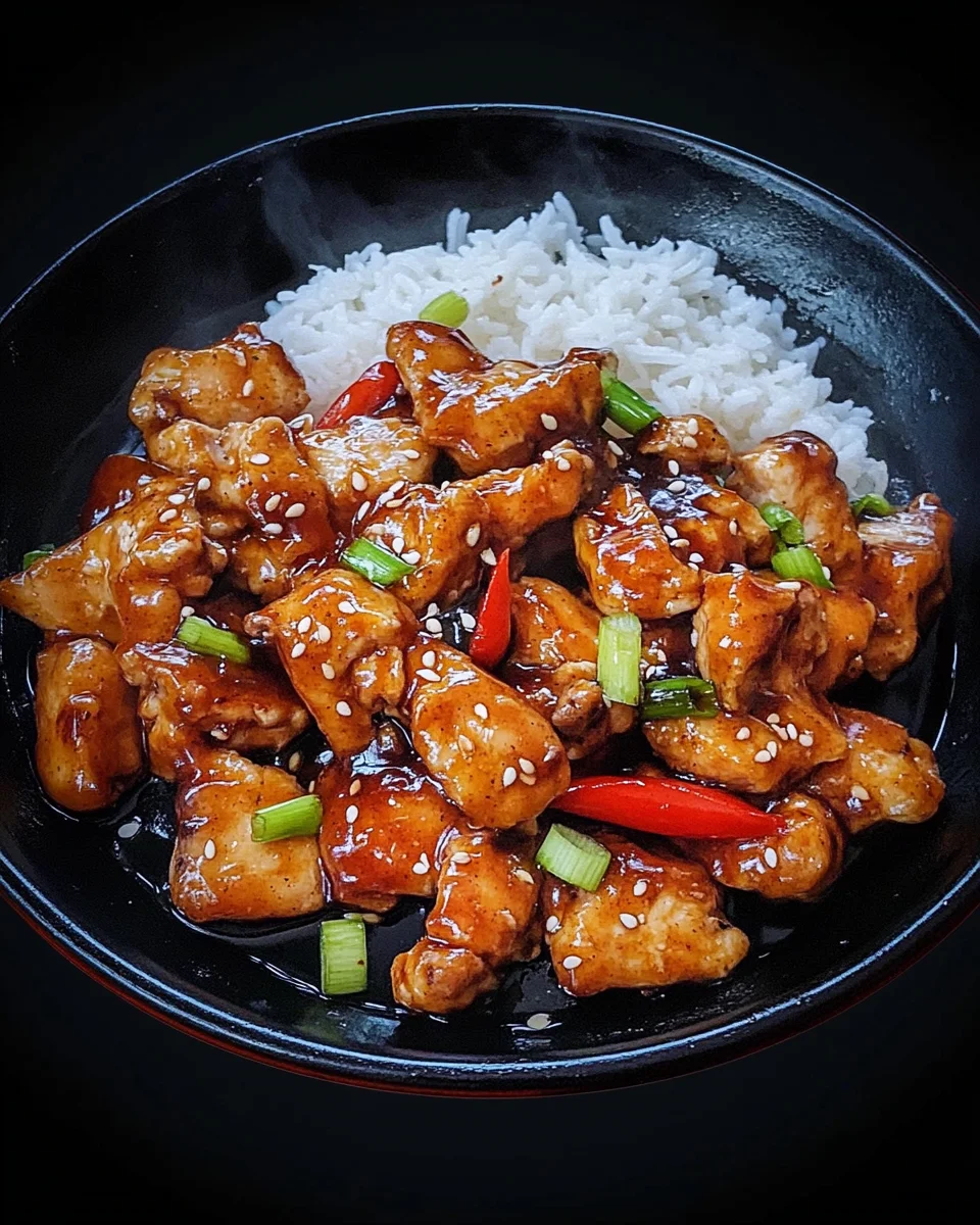 Blackstone Bourbon Chicken on the Griddle
