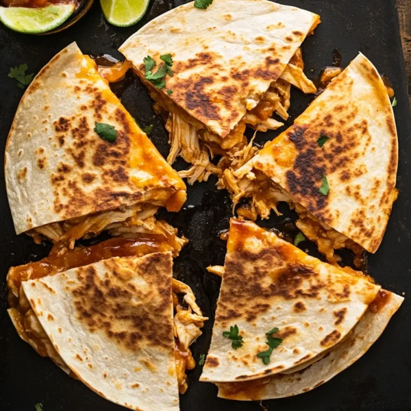 Blackstone Hot Honey BBQ Chicken Quesadillas