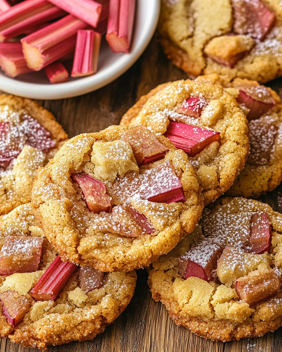 Brown Sugar Rhubarb Cookies