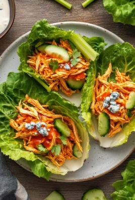 Buffalo Chicken Lettuce Wraps