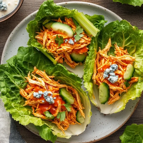 Buffalo Chicken Lettuce Wraps