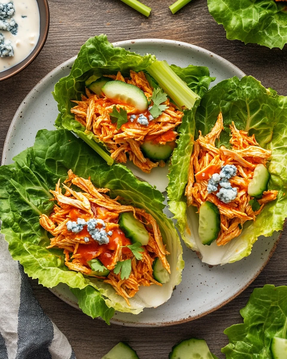 Buffalo Chicken Lettuce Wraps