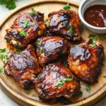 Caramelized BBQ Chicken Thighs in the Oven
