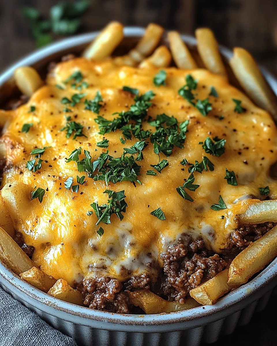 Cheeseburger French Fry Casserole