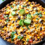 Cheesy Taco Rice Skillet