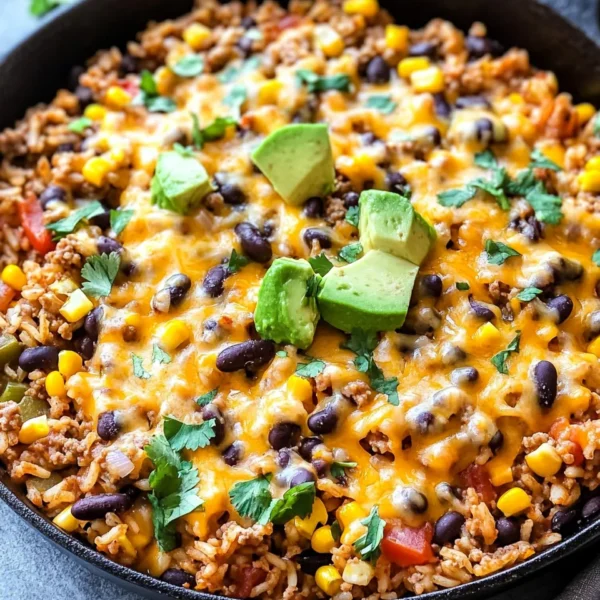 Cheesy Taco Rice Skillet