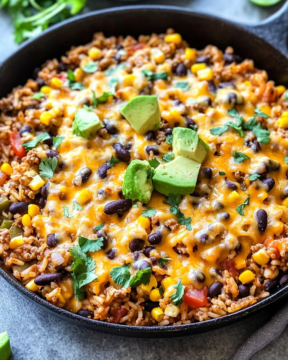 Cheesy Taco Rice Skillet