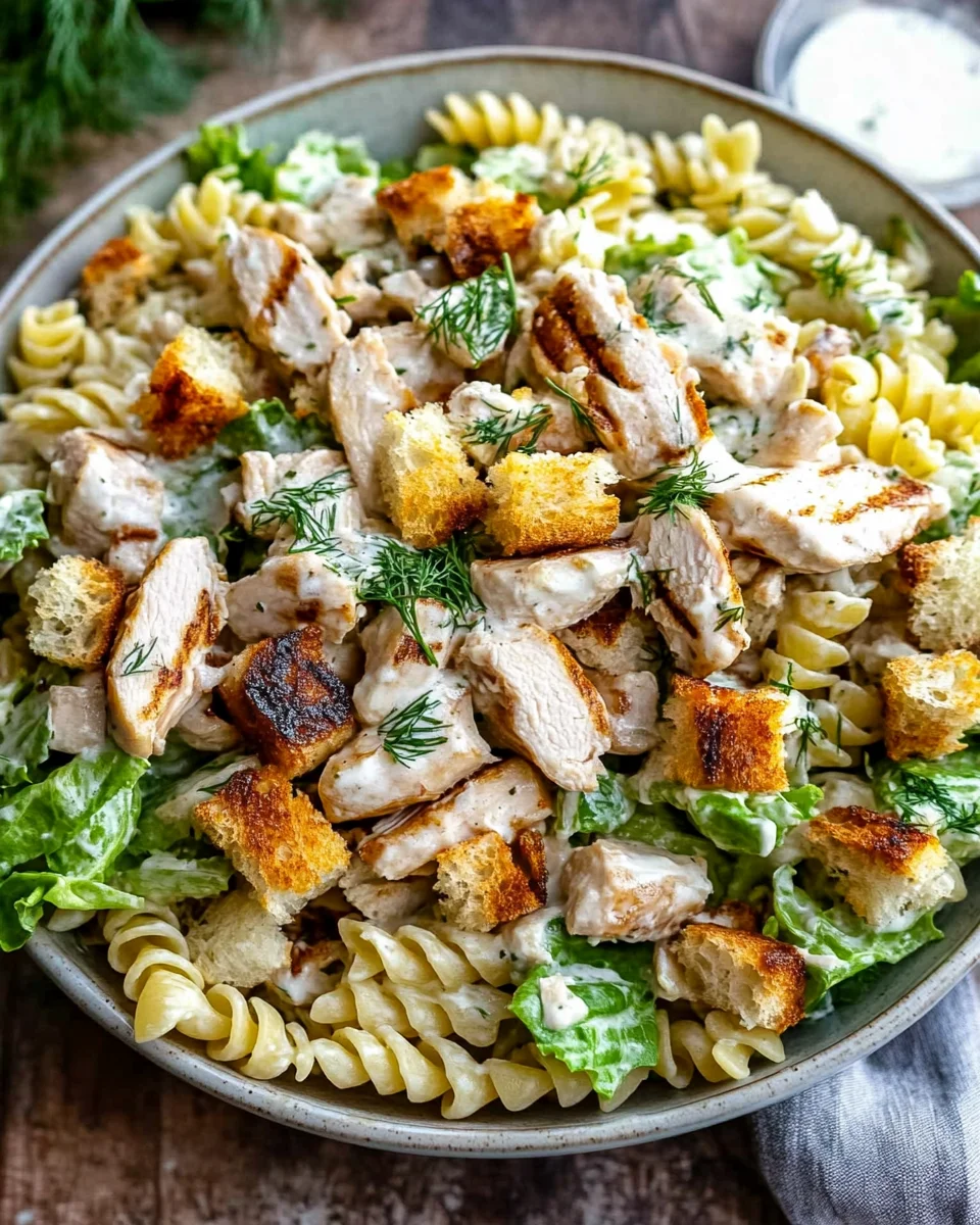 Chicken Caesar Pasta Salad