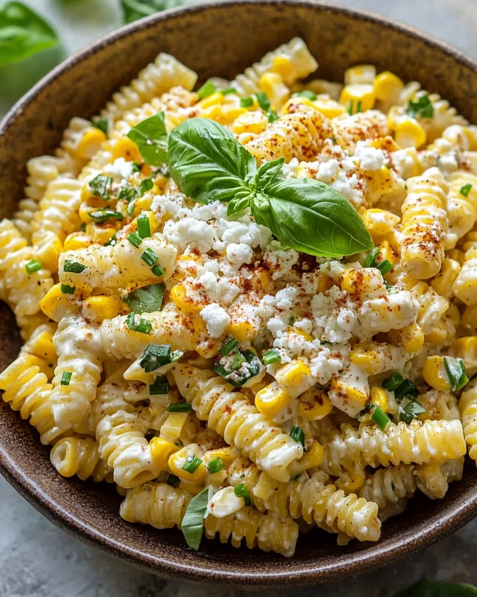 Creamy Street Corn Pasta Salad