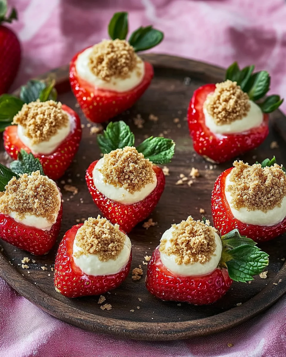 Deviled Strawberries (Made with a Cheesecake Filling)