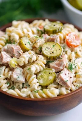 Dill Pickle Tuna Pasta Salad