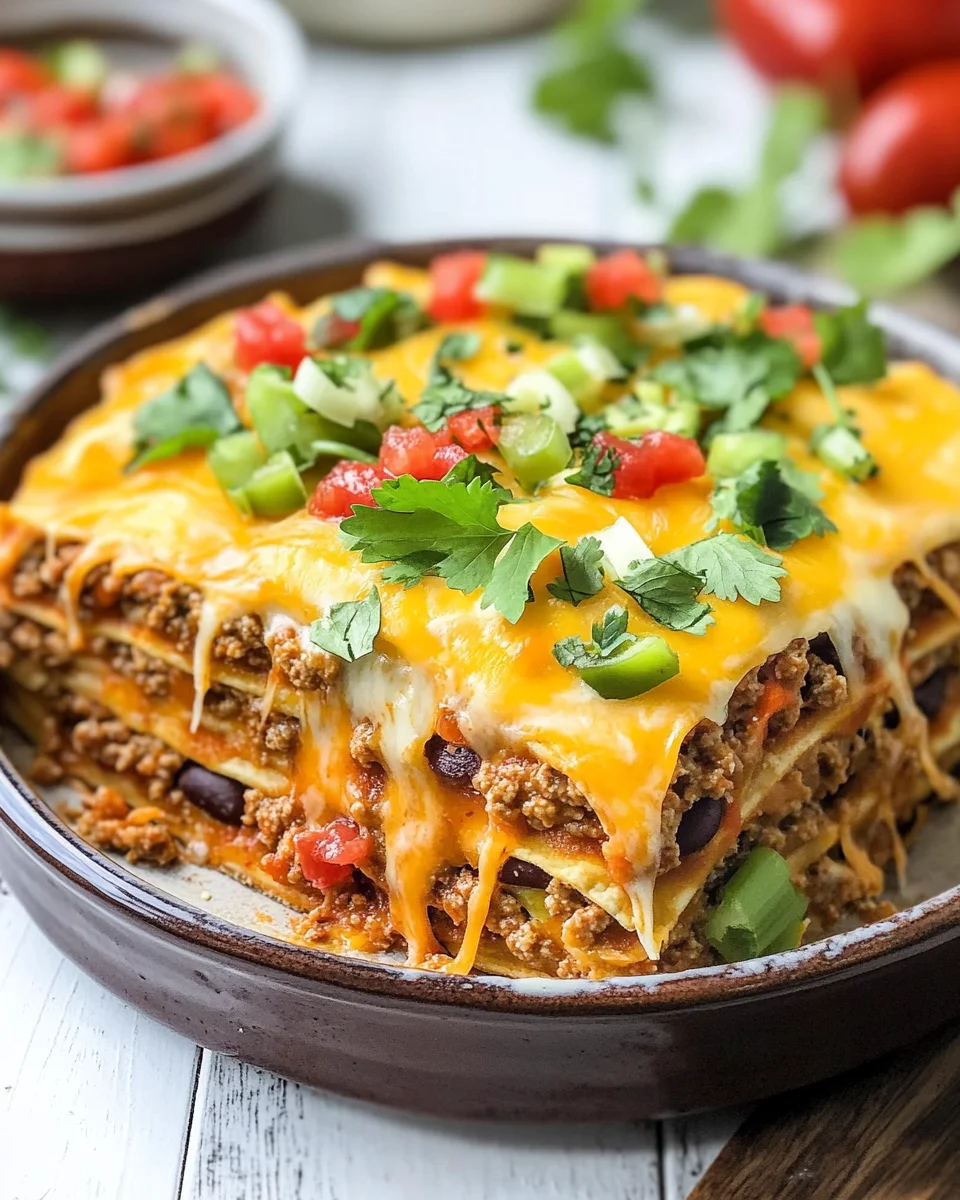 Easy Layered Taco Bake