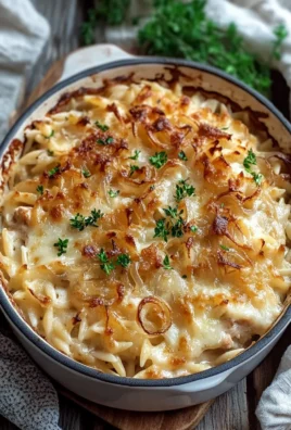 French Onion Chicken Orzo Casserole