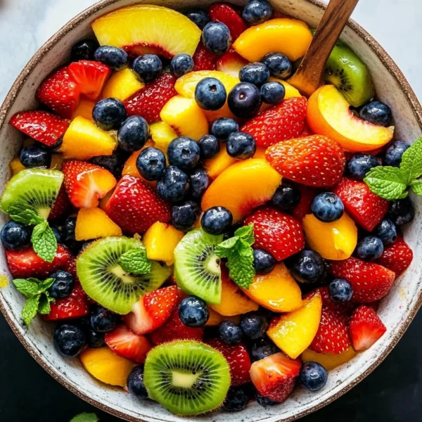 Fruit Salad with Honey Lime Dressing