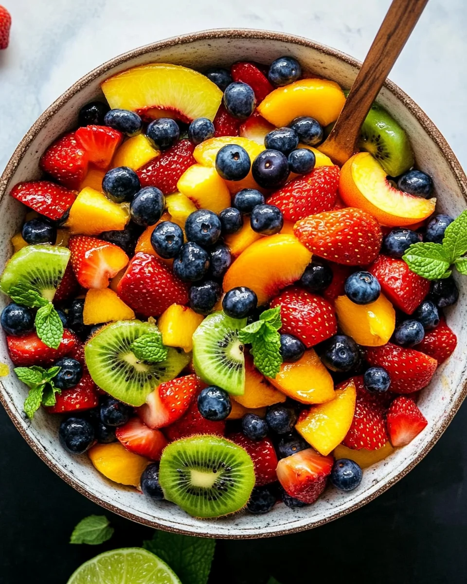 Fruit Salad with Honey Lime Dressing