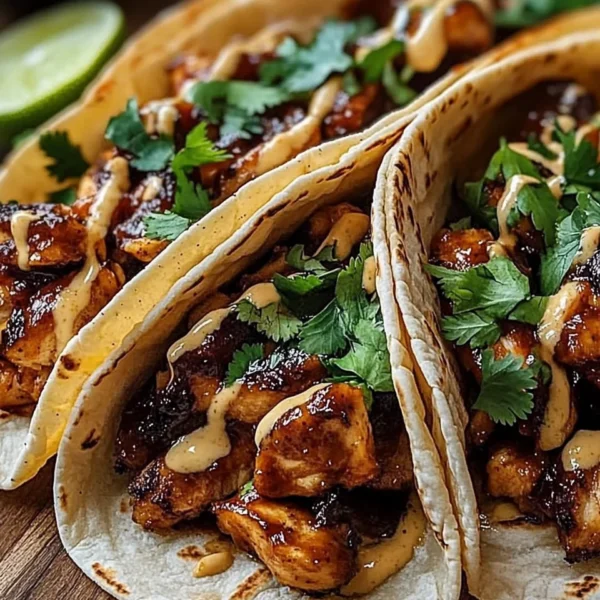 Garlic Butter Honey BBQ Chicken Tacos: Sweet, Savory & Irresistible!