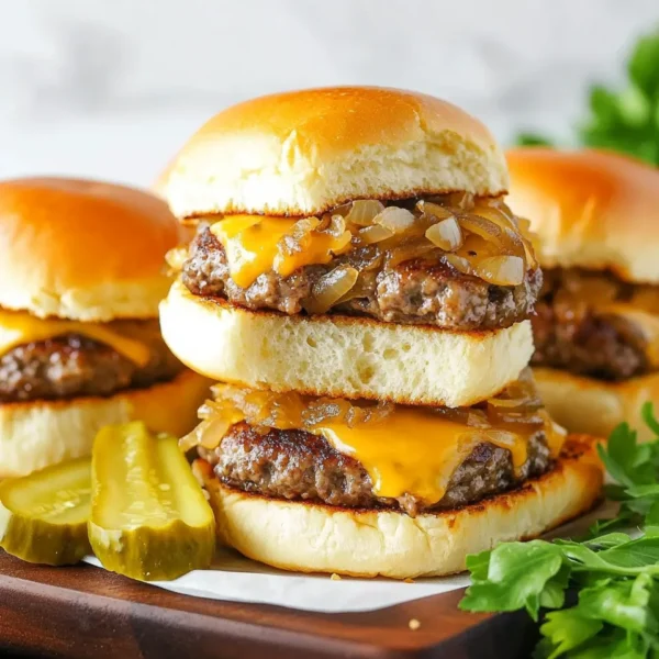 Hawaiian Roll Cheeseburger Sliders