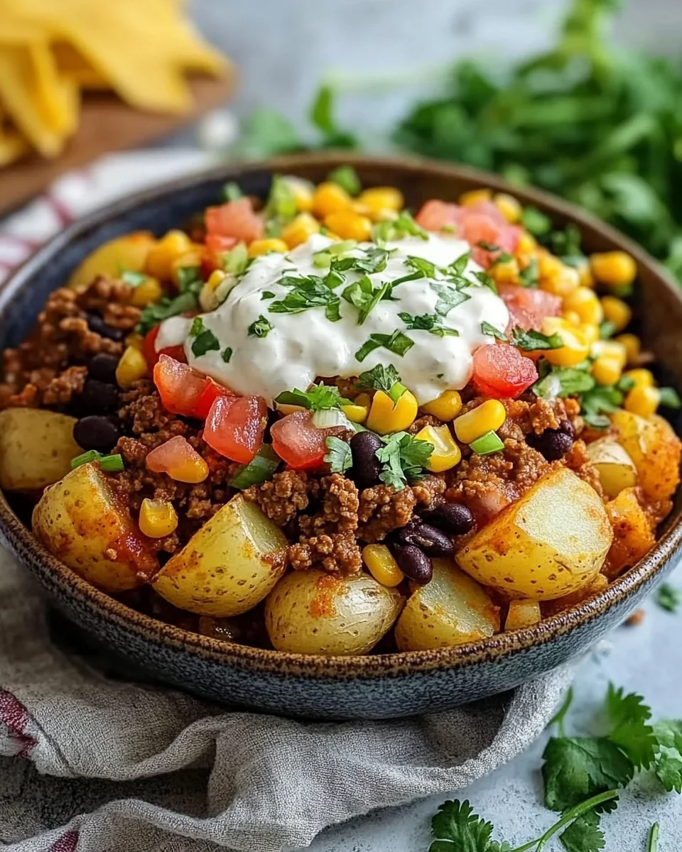 Loaded Potato Taco Bowl