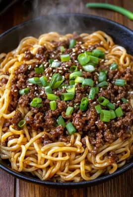 Mongolian Ground Beef Noodles