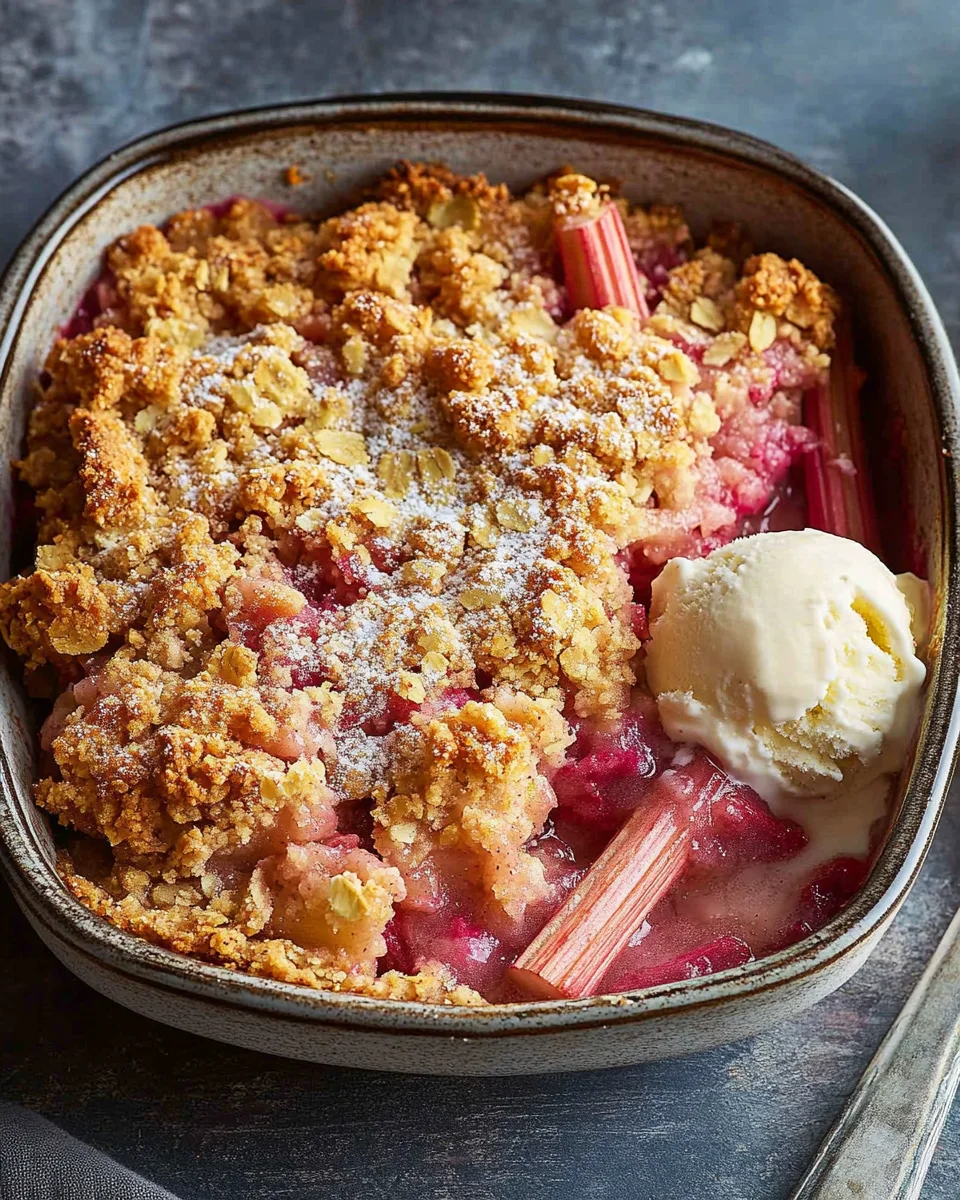 Old-Fashioned Rhubarb Crumble