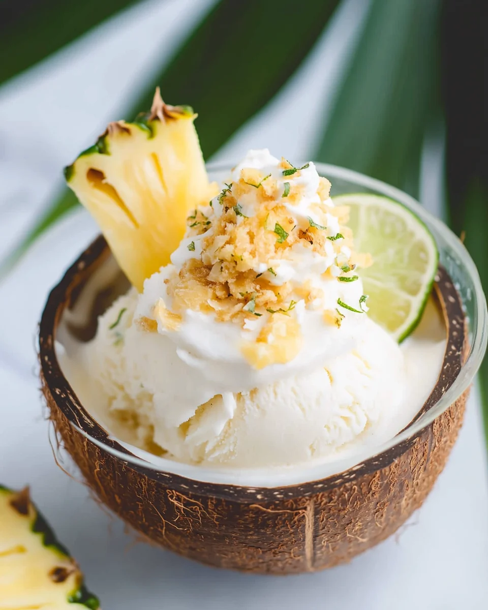 Piña Colada Ice Cream (dairy free)