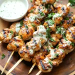 Ranch Garlic Parmesan Chicken Skewers