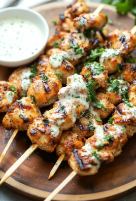 Ranch Garlic Parmesan Chicken Skewers