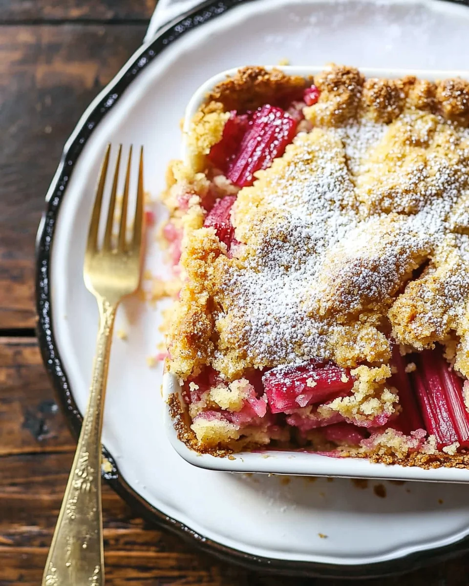 Rhubarb Dump Cake