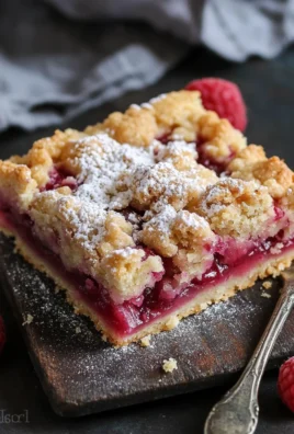 Rhubarb Shortbread Streusel Bars