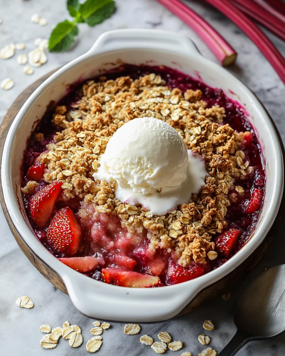 Strawberry Rhubarb Crisp