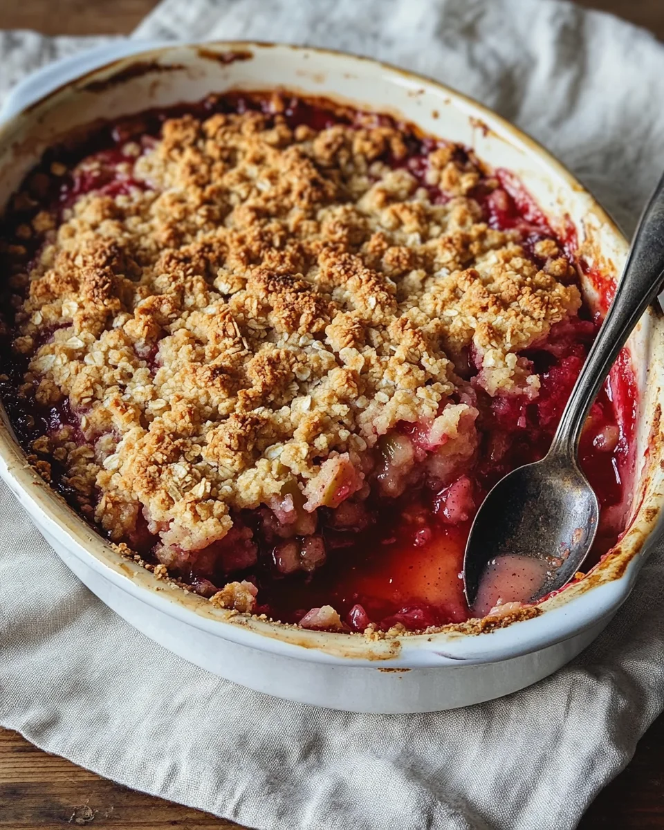 Strawberry Rhubarb Crumble