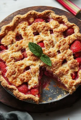 Strawberry Rhubarb Pie with Crumb Topping