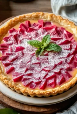 Sweet Rhubarb Custard Tart