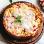 Warm Rhubarb Cake with Butter Sauce
