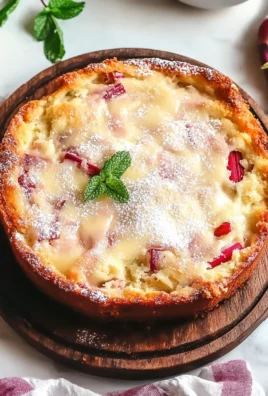 Warm Rhubarb Cake with Butter Sauce