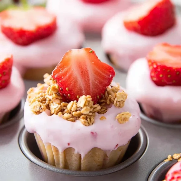 3 Ingredient Strawberry Yogurt Bites