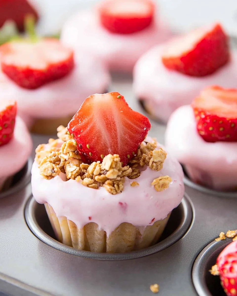 3 Ingredient Strawberry Yogurt Bites