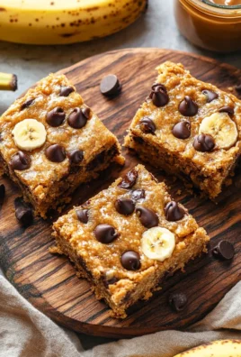 4 Ingredient Peanut Butter Banana Bars Recipe