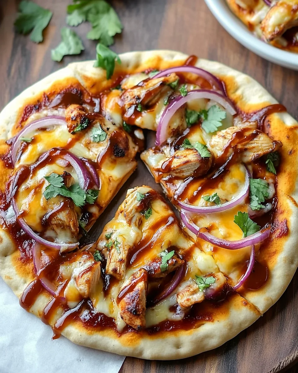 BBQ Chicken Naan Pizzas