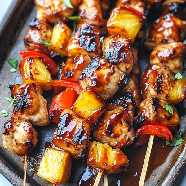 BBQ Pineapple Chicken Kabobs