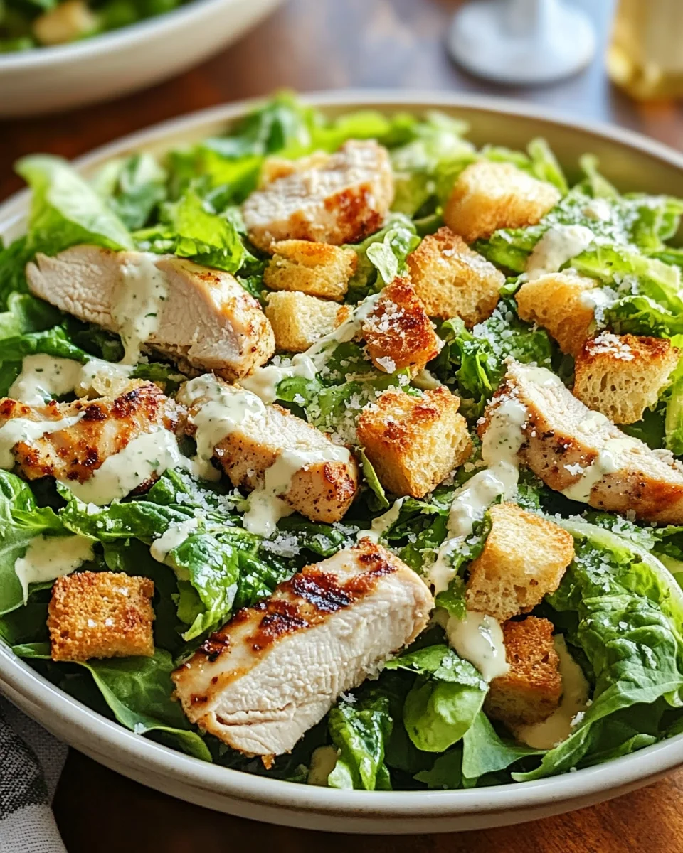 Best Chicken Caesar Salad with Homemade Croutons