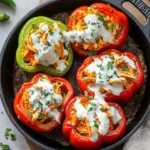 Buffalo Chicken Stuffed Peppers (Dairy-Free & Low Carb)