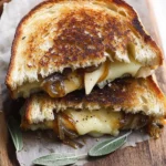 Caramelized Onion and Apple Grilled Cheese Sandwich